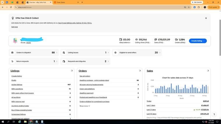 eBay UK sales screenshot 1