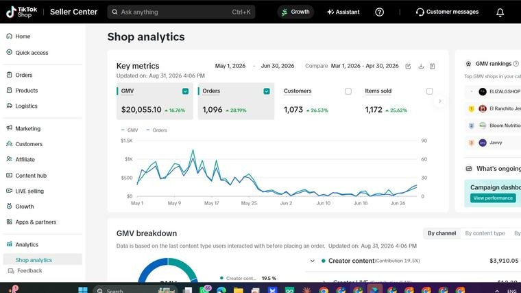 TikTok Shop sales screenshot 4